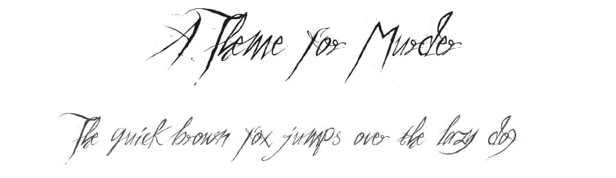 A Theme for Murder by Christopher Hansen — Script Handwritten Font — preview 1