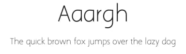 Aaargh by Tup Wanders — Sans Serif Font — thumbnail 1