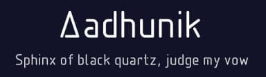 Aadhunik by Hareesh Seela — Sans Serif Font — thumbnail 2