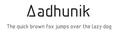 Aadhunik by Hareesh Seela — Sans Serif Font — thumbnail 1