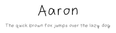 Aaron by Ann Bennett — Script Handwritten Font — thumbnail 1