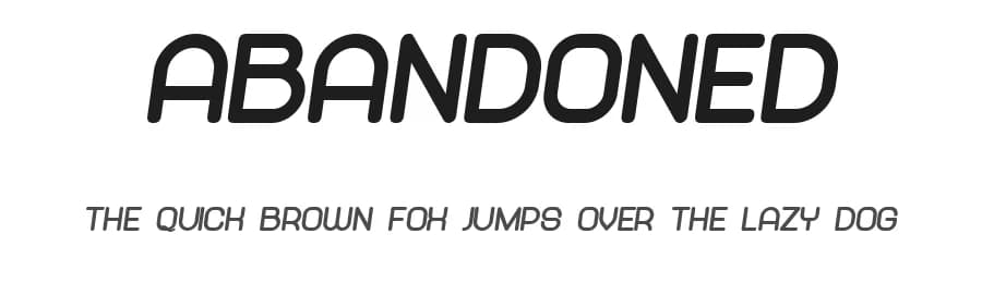 Abandoned by Vladimir Nikolic — Sans Serif Font