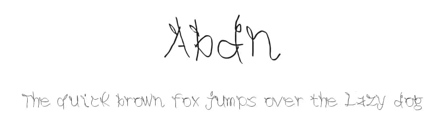 Abdn by Abidin — Script Handwritten Font