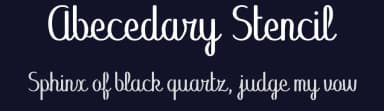 Abecedary Stencil by Yves Michel — Script Handwritten Font — thumbnail 2