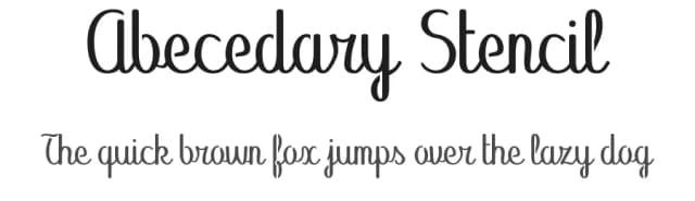 Abecedary Stencil by Yves Michel — Script Handwritten Font