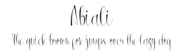 Abiali by Hudzaifah Studio — Script Handwritten Font