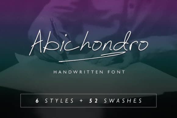 Abichondro Script Font by Selotype — Script Handwritten Font