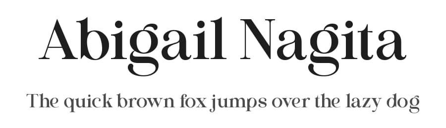 Abigail Nagita by Chairul Ma'arif — Serif Font