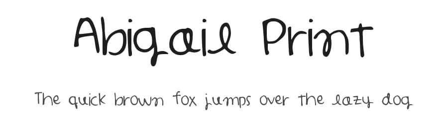 Abigail Print by ablocker — Script Handwritten Font