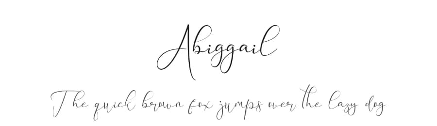 Abiggail by Tiny Hand Letter — Script Handwritten Font
