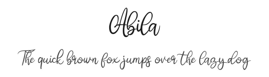 Abila by Vunira Design — Script Handwritten Font