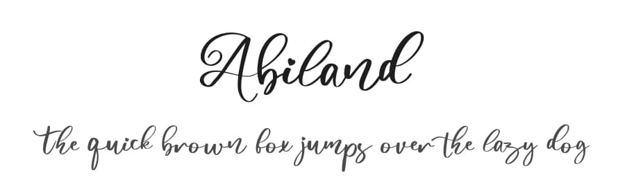 Abiland by Vultype — Script Handwritten Font