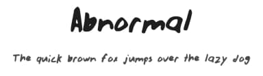 Abnormal by AtomicAcid — Script Handwritten Font — thumbnail 1