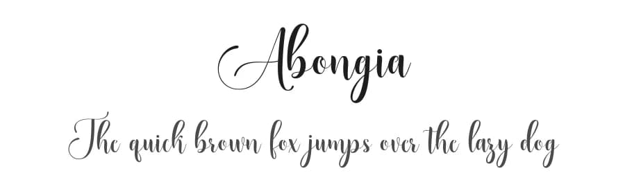 Abongia by Muhammad Nazar — Script Handwritten Font