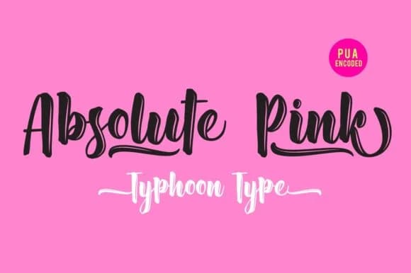Absolute Pink Font by Typhoon Type™ — Script Handwritten Font