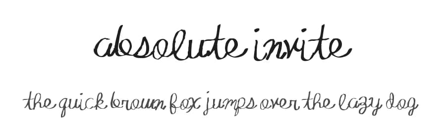 Absolute Invite by Xerographer Fonts — Script Handwritten Font