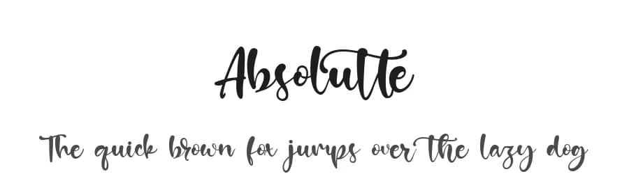 Absolutte by Kong Font — Script Handwritten Font