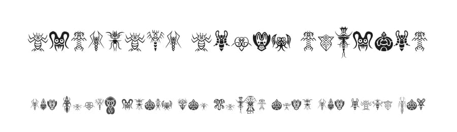 Abstract Alien Symbols by JSH creates — Dingbats Font