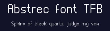 Abstrec font TFB by zanatlija — Sans Serif Font — thumbnail 2