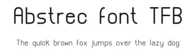 Abstrec font TFB by zanatlija — Sans Serif Font — thumbnail 1