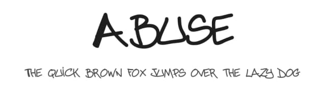 Abuse by Damien Gosset — Script Handwritten Font