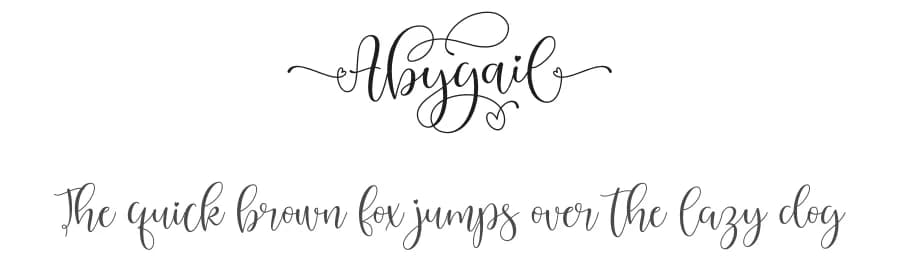 Abygail by Hamzah Muhamad Ihsan — Script Handwritten Font