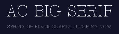 AC Big Serif by Adrian Candela — Serif Font — thumbnail 2