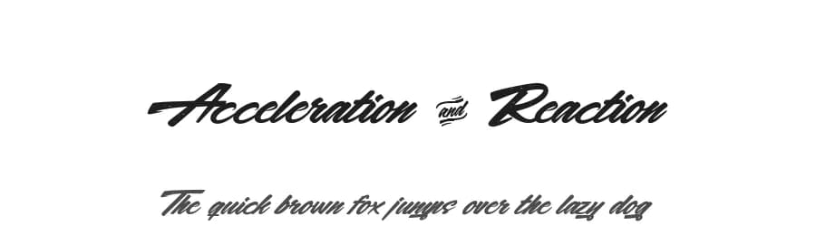 Acceleration & Reaction by Cat.B — Script Handwritten Font