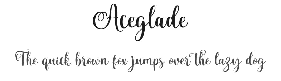 Aceglade by Makashi — Script Handwritten Font