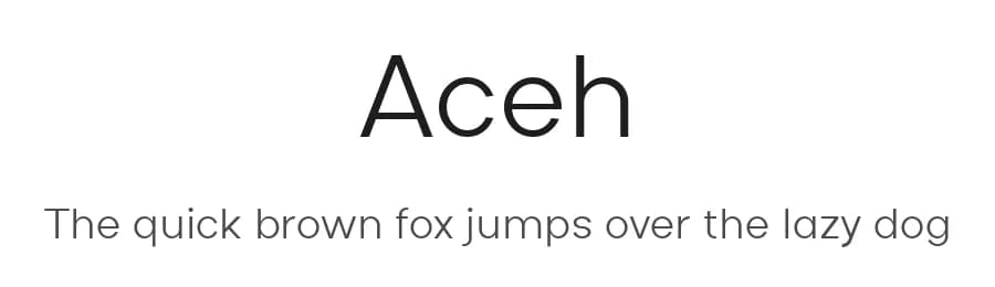 Aceh by 38.lineart — Sans Serif Font