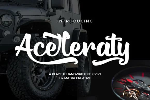 Aceleraty Font by Matra Creative — Script Handwritten Font — preview 1