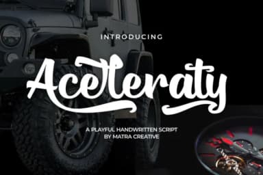 Aceleraty Font by Matra Creative — Script Handwritten Font — thumbnail 1