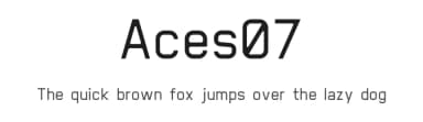 Aces07 by Ace Combat — Sans Serif Font — thumbnail 1