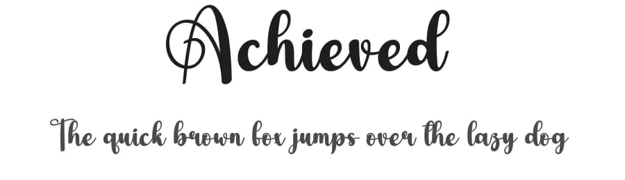 Achieved by Scratchones — Script Handwritten Font