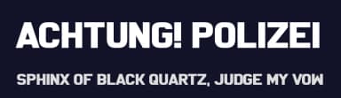 Achtung! Polizei by Chequered Ink — Sans Serif Font — thumbnail 2