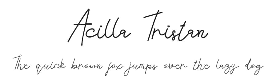 Acilla Tristan by Edric Studio — Script Handwritten Font