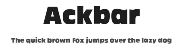 Ackbar by AJ Paglia — Sans Serif Font