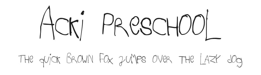 Acki Preschool by anke-art — Script Handwritten Font