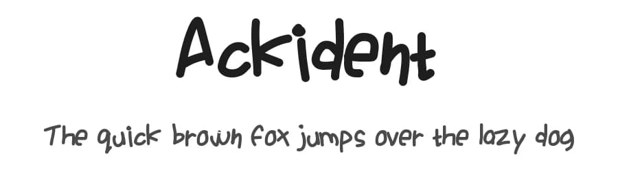 Ackident by Matt B — Script Handwritten Font