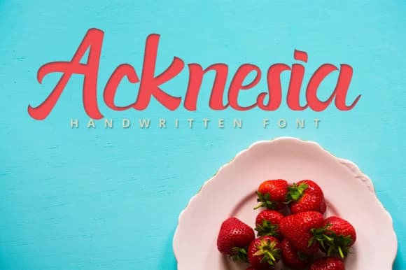 Acknesia Font by Hustletter — Script Handwritten Font