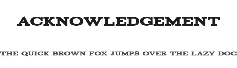 Acknowledgement by Reading Type — Serif Font
