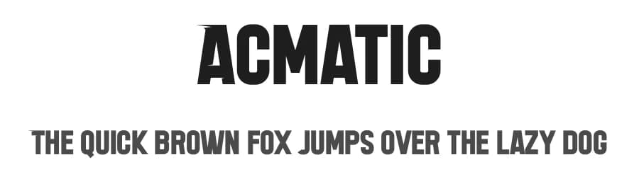Acmatic by twinletter — Sans Serif Font