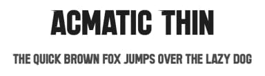Acmatic Thin by twinletter — Sans Serif Font — thumbnail 1