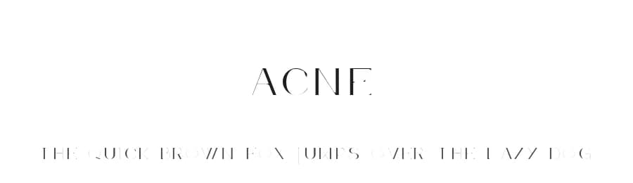 Acne by Viktor Hammarberg — Sans Serif Font