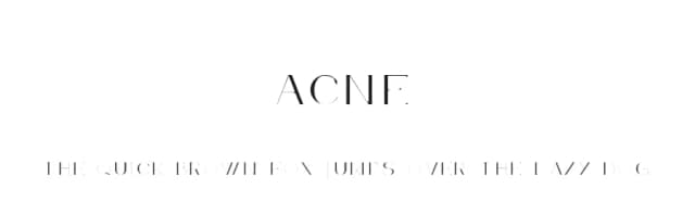 Acne by Viktor Hammarberg — Sans Serif Font