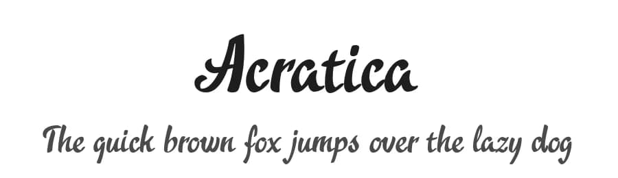 Acratica by deFharo — Script Handwritten Font