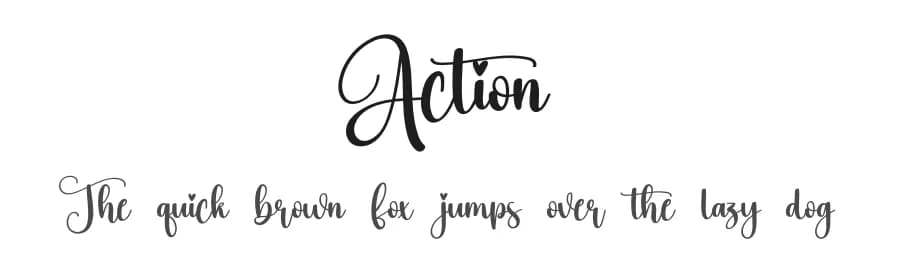Action by Scratchones — Script Handwritten Font