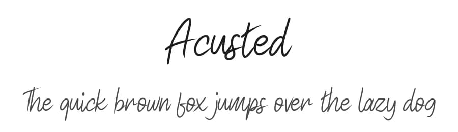 Acusted by Vunira Design — Script Handwritten Font