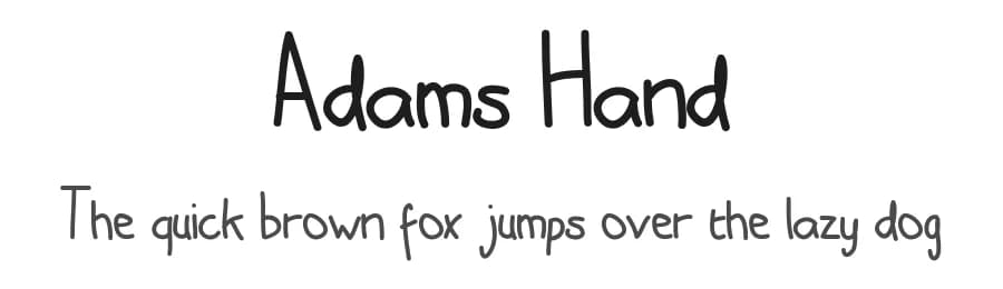 Adams Hand by wearecolt — Script Handwritten Font