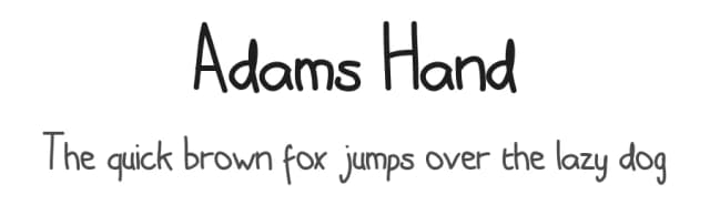 Adams Hand by wearecolt — Script Handwritten Font